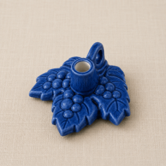 Подсвечник Лист синий