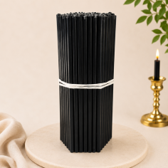 Свечи восковые черные №60 - 150 штук